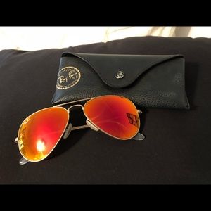 Ray Ban Aviator Hot Pink Flash Lens